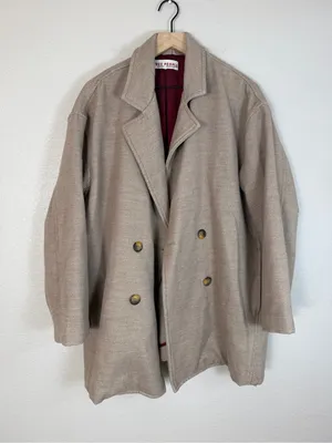 Free People Hannah Super Soft Oversized Blazer Jacket Coat Camel Medium $168 thumbnail 3