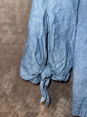 Free People Show Me Some Shoulder Chambray Linen Blend Off-The-Shoulder Top thumbnail 2