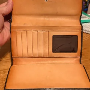 Y2K Vintage Coach Tan Monogram Snap Wallet thumbnail 3