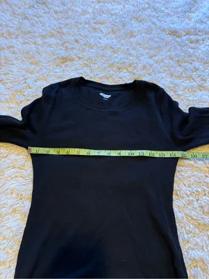 Old Navy Women's Black Thermal Long-Sleeve Shirt thumbnail 5