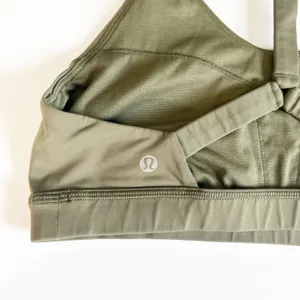 Lululemon Womens Active Luxtreme Pack It In Sports Bra Size 12 Fatigue‎ Green thumbnail 5