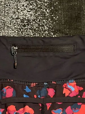 Womens sz10 Lululemon Run Times Shorts-Dandy Digie Multi/Black thumbnail 6