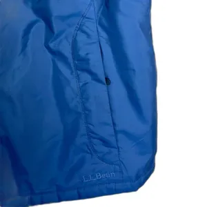 L.L. Bean Women's Hooded‎ Fleece Lined Vest Blue Large thumbnail 4