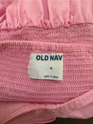 Old Navy Pink Puff Sleeve Square Neck Peplum Blouse thumbnail 4