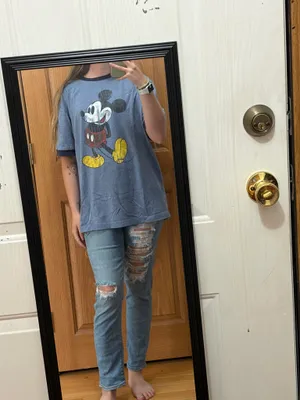 Disney Mickey Mouse blue tshirt  thumbnail 2