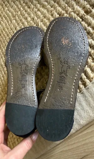 Marni Leather & Suede Flat Sandals Navy Bronze Ankle Strap Size 35 thumbnail 7
