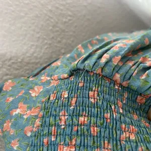 Easel Cottagecore Dress Large Bohemian Boho Puff Sleeve Smocked Milkmaid Prairie thumbnail 5