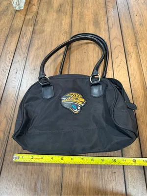 Black Women's Shoulder Bag with Jaguar Patch NFL thumbnail 10