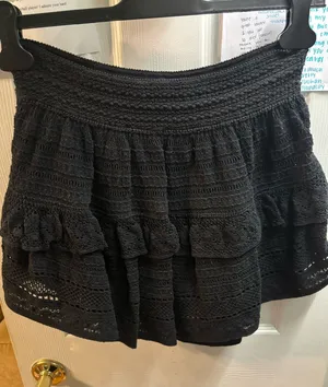 Black Aerie Mini Skirt Ruffle Rock 'N' Small thumbnail 1
