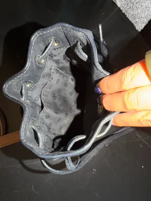 Tory Burch Bucket Bag Leather Drawstring thumbnail 7