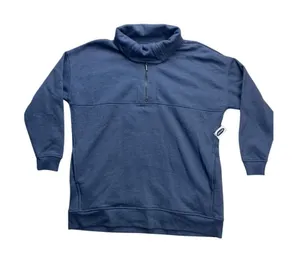 Old Navy Quarter Zip Pullover Womens Small Blue‎ Mock Neck Fleece Sweatshirt thumbnail 1