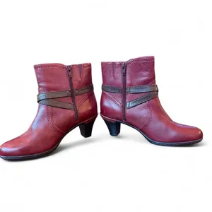 Rockport Cobb Hill Women’s Leather Ankle Boots – Size 7M | Wine/Burgundy thumbnail 5