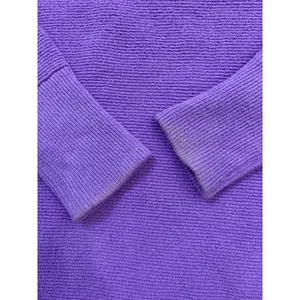 Free People Oversized Turtleneck Sweater Purple Ribbed Knit Small thumbnail 4