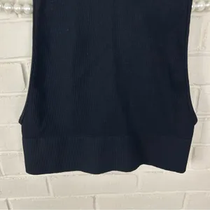 Princess Polly Black Ribbed Mock Neck Compression Stretch Crop Top L/XL thumbnail 4
