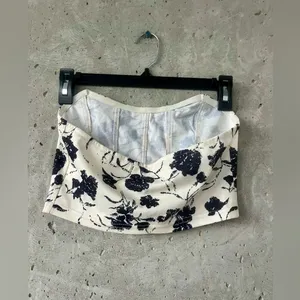 floral corset crop top thumbnail 5