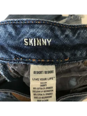 American Eagle Jeans Skinny Medium Wash Distressed Ripped Stretch 00 Short thumbnail 4