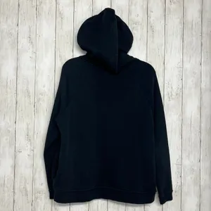 Nike Black Rally Funnel Neck Metallic Bubble Graphic Pullover Hoodie Sweatshirt thumbnail 2