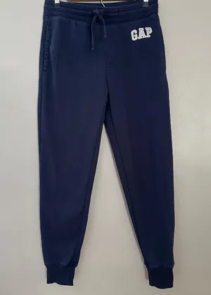 Navy blue gap logo sweat pants men’s small thumbnail 1