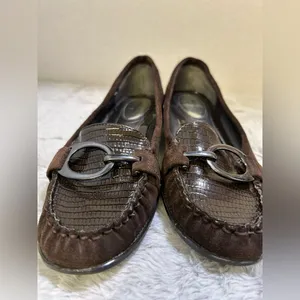 Alfani Dark Brown Suede Loafers with Buckle Detail thumbnail 4