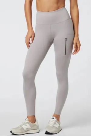Vuori Evolve Zipped Legging Womens Uplift Leggings Soft Pewter Small thumbnail 1