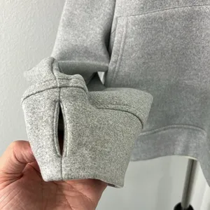 Laslulu 2XL Gray Half-Zip Scuba Hoodie Sweatshirt with Pocket thumbnail 11