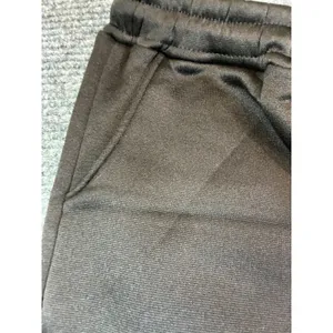 Womens Black Wide Leg Fleece Lined Sweatpants High Waist Drawstring Size Medium thumbnail 3