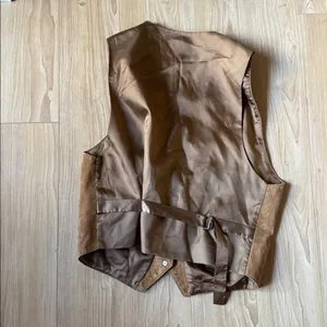 Vintage Brown Suede Vest thumbnail 4