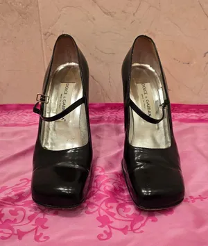 Dolce & Gabbana Leather Vintage mary jane classic square toe Block Heel 37.5 thumbnail 1