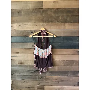 Frederick’s Of Hollywood Floral Handkerchief Halter Tank Top Y2K Large thumbnail 4