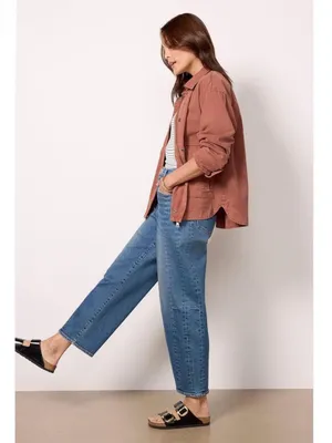 NWT Pistola Jessa oversized Utility jacket in Spice brown full zip Size medium thumbnail 2