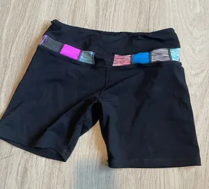 lululemon athletica Black Athletic Shorts with Colorblock Waistband thumbnail 1