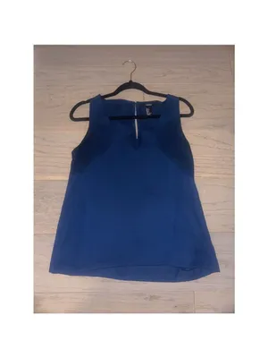 Forever 21 Navy Sleeveless Blouse Small thumbnail 2