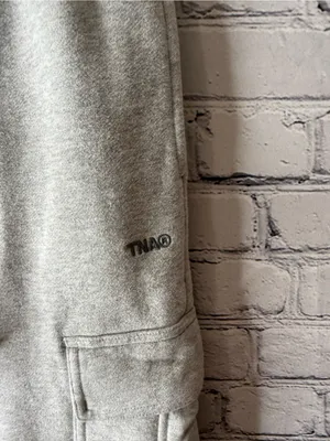 Womens TNA sweat fleece gray Cargo Sweatpants - Comfortable Everyday Joggers thumbnail 7