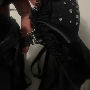 Victoria’s Secret black rhinestone bling babydoll thumbnail 6