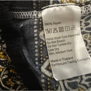 Earthbound Women's Harem Tribal Elephant Pants Elastic Waist and Ankle Size L thumbnail 8
