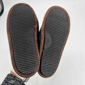 Eddie Bauer Women's Sherpa Lined Clog Slippers Dark Heather Grey Bear Motif 7-8 thumbnail 5
