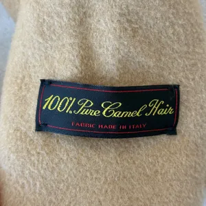 Vintage John Weitz Pure Camel Hair Double Breasted Pea Coat Women Size 8 Tan thumbnail 9