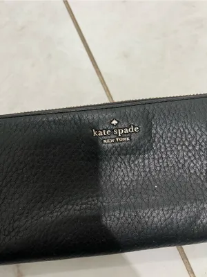 Kate Spade Black Pebbled Leather Zip Wallet thumbnail 3