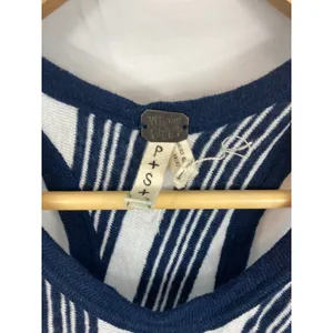 We the Free Tank White Blue Striped Asymmetrical Size Small thumbnail 3