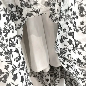 Lane Bryant Womens Black White Floral Halter Midi Dress Size 12 High Low Hem‎ thumbnail 9