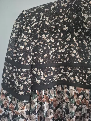 Ava James Floral Mixed-Print Boho summer long sleeve bohemian Blouse size XL NWT thumbnail 2