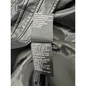 Made by Johnny Black Faux Leather Moto Jacket Size XXL Zip Front thumbnail 7