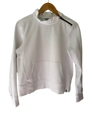 T by Talbots White Mock Neck Pullover | Small thumbnail 1