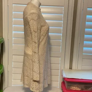 Forever 21 Cream Lace Long Sleeve Dress thumbnail 6