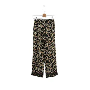 Bed To Brunch Floral Wide Leg Crop Pull‎ On Lounge Pajama Pants Boho XS thumbnail 7