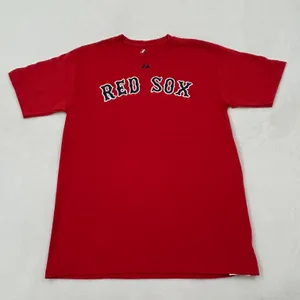 Majestic Vintage Boston Red Sox Jason Bay 44 MLB Baseball Red Jersey Shirt adult size M thumbnail 4