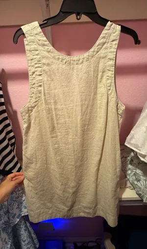 Free People linen backless dress thumbnail 1