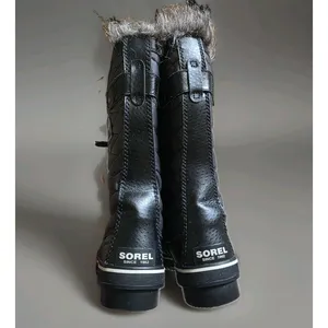 Sorel Tofino ll Boots Womens 8 Black Fur Trim Winter Waterproof Excellent Cond thumbnail 4