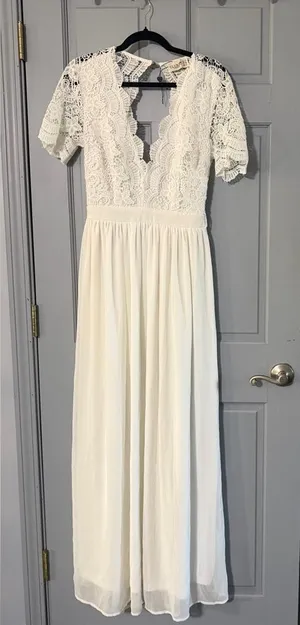 Club L London White Lace Detail Dress thumbnail 1