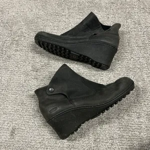 Keen Akita Ankle Boots Womens 8 Slate Gray Wedge Leather Snap Closure thumbnail 8
